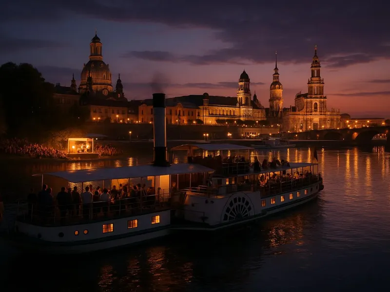 Outdoor-Konzert bei Sonnenuntergang